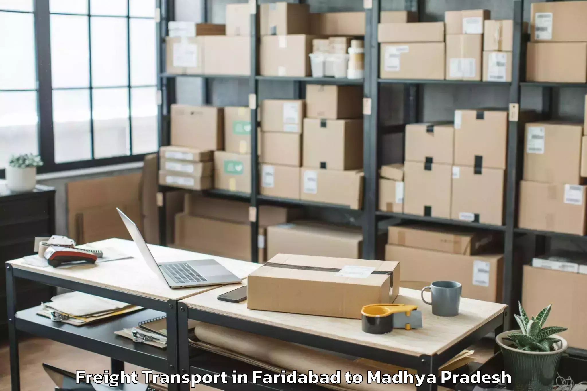 Reliable Faridabad to Ganj Basoda Freight Transport